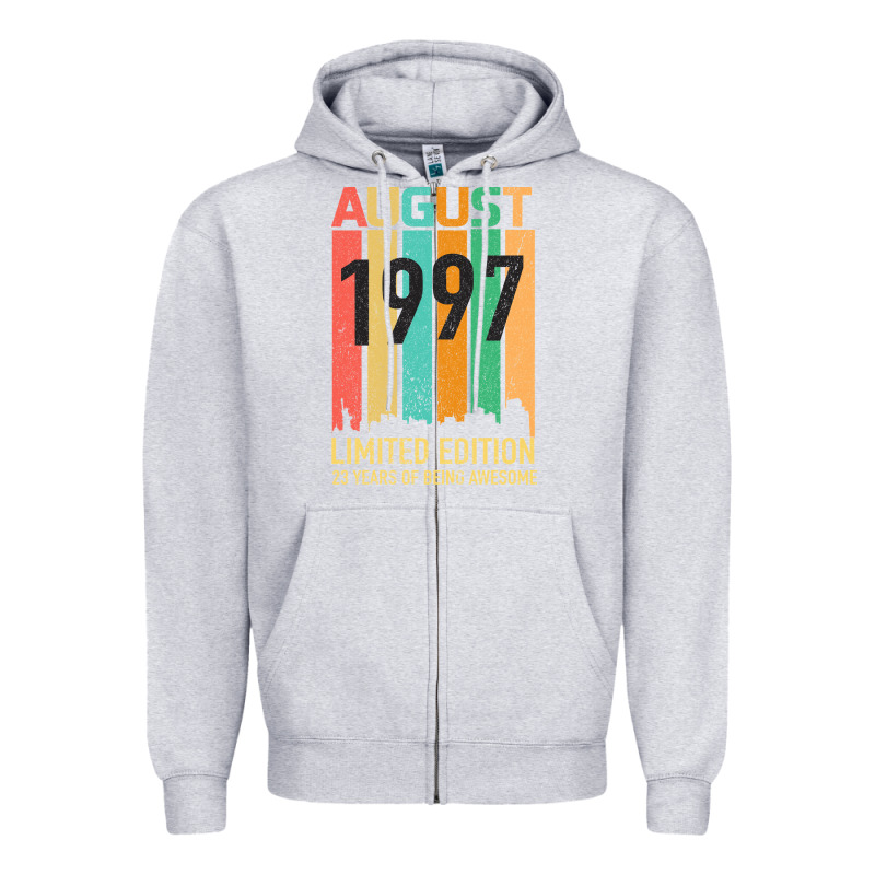August 1997 23 Years Old 23rd Birthday Zipper Hoodie by Bettercallsaul | Teevron