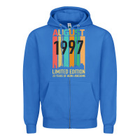 True Royal August 1997 23 Years Old 23rd Birthday Zipper Hoodie - Bettercallsaul