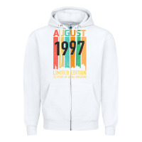 White August 1997 23 Years Old 23rd Birthday Zipper Hoodie - Bettercallsaul
