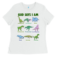 White god says i am dinosaurs Ladies Tee - JahusDesignShop