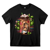 Black mexican coffee cup cactus Heavy Core Tee - JahusDesignShop