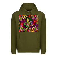 Army Green mardi gras Premium Hoodie - CowGirlArtShop