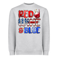 Heather Grey red wine and blue Heavyweight Sweatshirt - MaliasSmallBusiness