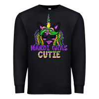 Black mardi gras cutie unicorn Premium Sweatshirt - CowGirlArtShop