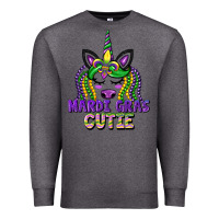 Charcoal Heather mardi gras cutie unicorn Premium Sweatshirt - CowGirlArtShop