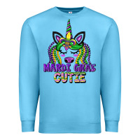 Ocean Blue mardi gras cutie unicorn Premium Sweatshirt - CowGirlArtShop