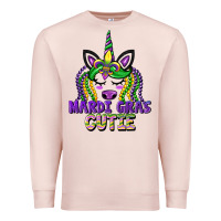 Pale Pink mardi gras cutie unicorn Premium Sweatshirt - CowGirlArtShop