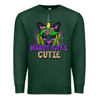 Sports Green mardi gras cutie unicorn Premium Sweatshirt - CowGirlArtShop