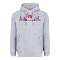 Heather Grey butterflies and flowers Heavyweight Hoodie - TumblerDesignByShophia