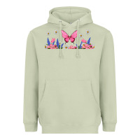 Matcha butterflies and flowers Heavyweight Hoodie - TumblerDesignByShophia