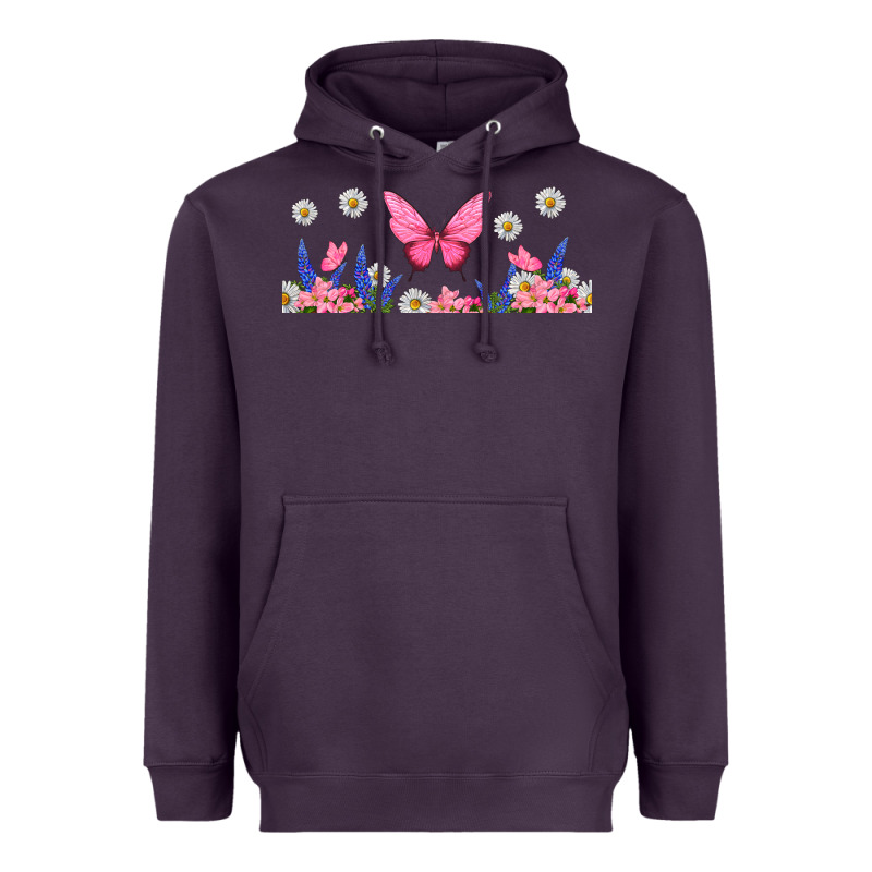 Butterflies And Flowers Heavyweight Hoodie by TumblerDesignByShophia | Teevron