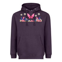 Plum butterflies and flowers Heavyweight Hoodie - TumblerDesignByShophia