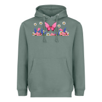 Sage butterflies and flowers Heavyweight Hoodie - TumblerDesignByShophia