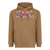 Toasted Coconut butterflies and flowers Heavyweight Hoodie - TumblerDesignByShophia