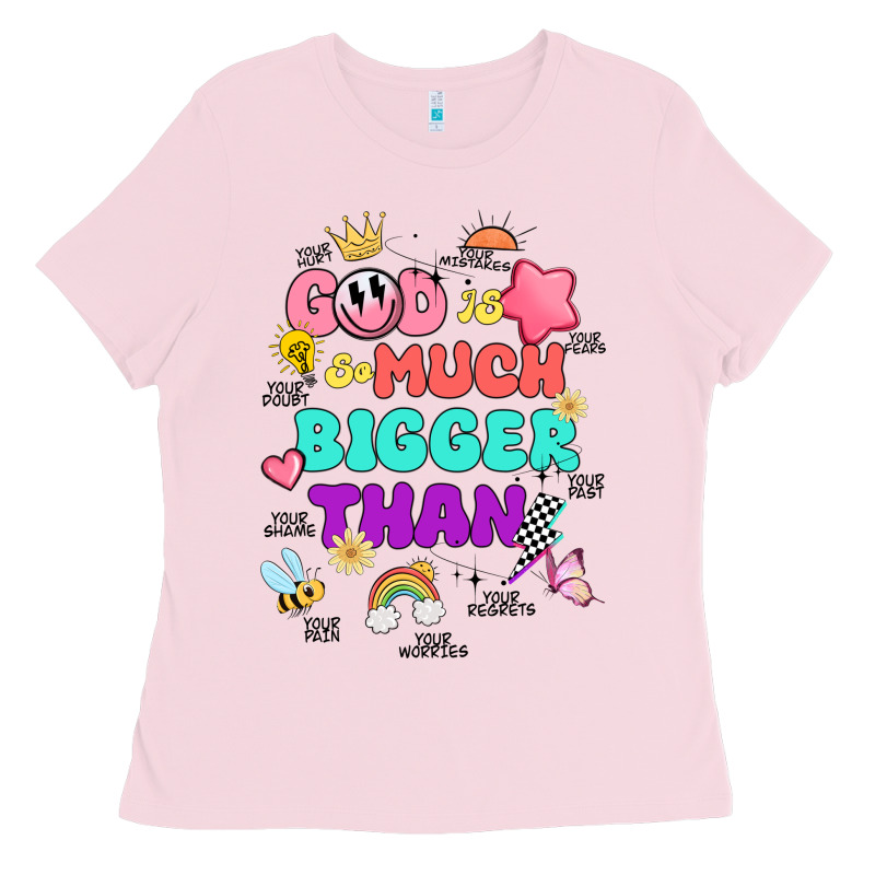God Is Bigger Design Ladies Tee by JahusDesignShop | Teevron