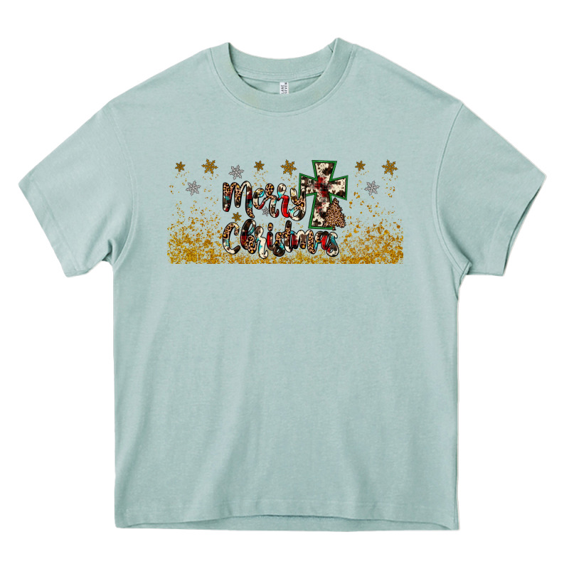 Merry Christmas Cross Heavy Core Tee by JahusDesignShop | Teevron