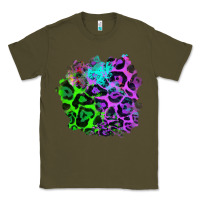 Army Green Colorful Leopard patch Classic Tee - RanaPortraitStore