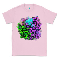Bubblegum Pink Colorful Leopard patch Classic Tee - RanaPortraitStore