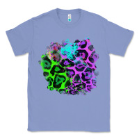 Colony Blue Colorful Leopard patch Classic Tee - RanaPortraitStore