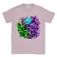 Lilac Colorful Leopard patch Classic Tee - RanaPortraitStore