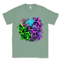 Sage Colorful Leopard patch Classic Tee - RanaPortraitStore