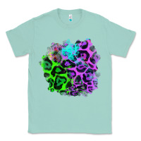 Seafoam Colorful Leopard patch Classic Tee - RanaPortraitStore