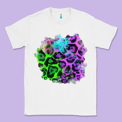 Colorful Leopard Patch Classic Tee Designed By Ranaportraitstore