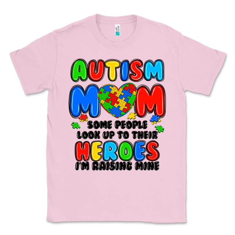 Autism Mom Some People Look Up To Their Heroes I'm Classic Tee by JahusDesignShop | Teevron
