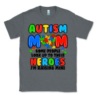 Charcoal Heather autism mom some people look up to their heroes i'm Classic Tee - JahusDesignShop