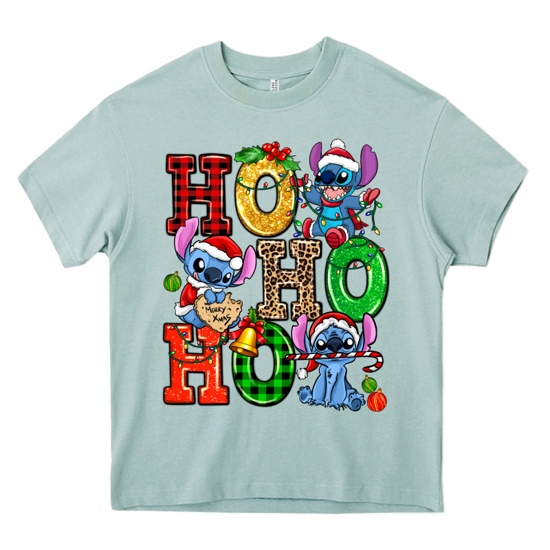 Ho Ho Ho Stitch Heavy Core Tee by AdoDesignShop | Teevron