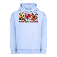 Pigment Grape Ice Peace Love Reindeer Christmas Urban Hoodie - BundleAndBundleShop