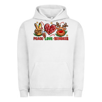 Pigment Lunar Rock Peace Love Reindeer Christmas Urban Hoodie - BundleAndBundleShop