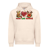 Sandshell Peace Love Reindeer Christmas Urban Hoodie - BundleAndBundleShop