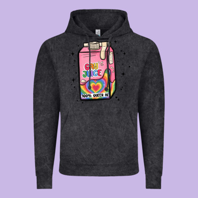 Gay Juice Vintage Hoodie Designed By Maliassmallbusiness