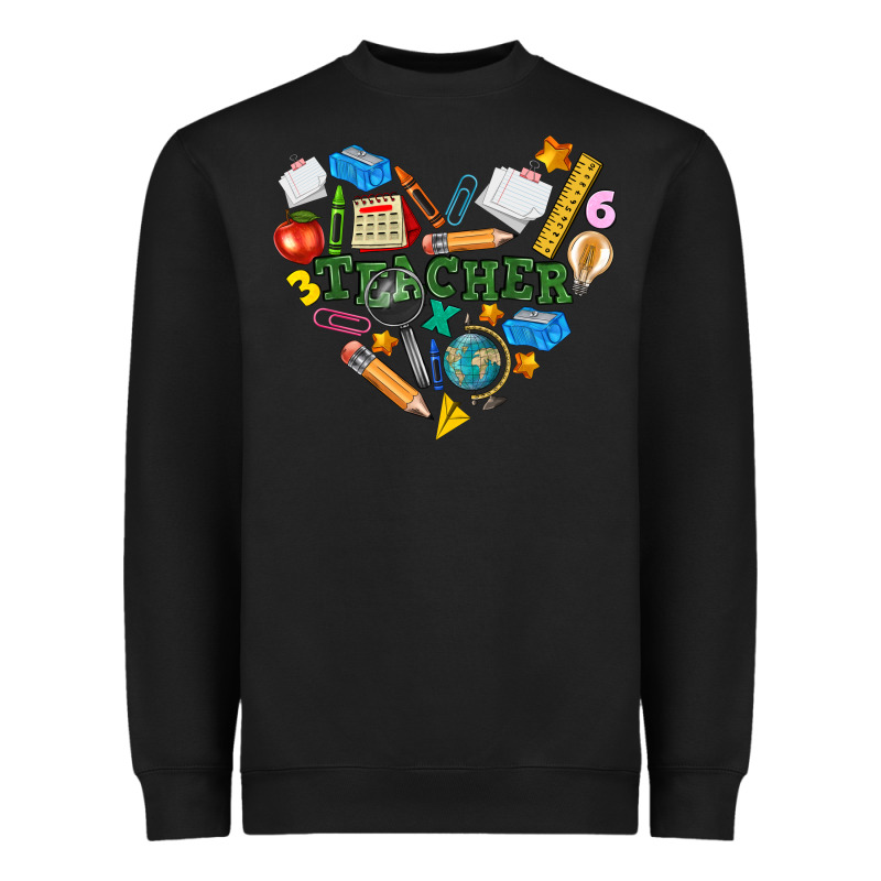 Teacher Heart Heavyweight Sweatshirt by NancyCooperArtShop | Teevron