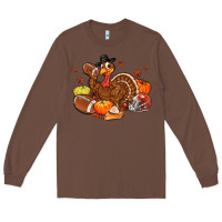 Chestnut football turkey thanksgiving Long Sleeve Tee - MaliasSmallBusiness
