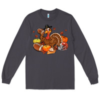 Smoke football turkey thanksgiving Long Sleeve Tee - MaliasSmallBusiness
