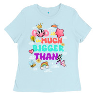Baby Blue god is bigger design Ladies Tee - JahusDesignShop