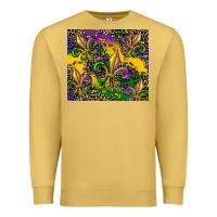 Antique Gold mardi gras fleur de lis Premium Sweatshirt - CowGirlArtShop