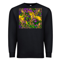 Black mardi gras fleur de lis Premium Sweatshirt - CowGirlArtShop