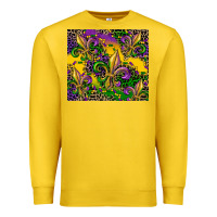 Lemon mardi gras fleur de lis Premium Sweatshirt - CowGirlArtShop