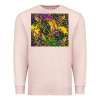 Pale Pink mardi gras fleur de lis Premium Sweatshirt - CowGirlArtShop