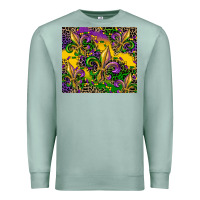 Seafoam mardi gras fleur de lis Premium Sweatshirt - CowGirlArtShop