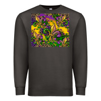 Smoke mardi gras fleur de lis Premium Sweatshirt - CowGirlArtShop