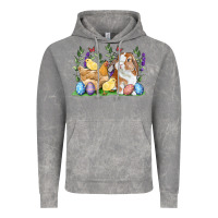Cloud Rock Easter bunny and chicks with floral Vintage Hoodie - RanaPortraitStore