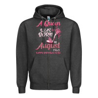 Charcoal Heather A Queen Was Born In August 1965 Happy Birthday To Me 55 Years Old Zipper Hoodie - Bettercallsaul