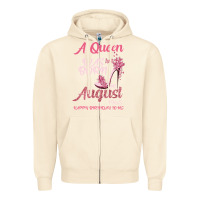 Sandshell A Queen Was Born In August 1965 Happy Birthday To Me 55 Years Old Zipper Hoodie - Bettercallsaul