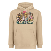 Mushroom game day baseball leopard Heavyweight Hoodie - HowdyJamesFarm