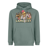 Sage game day baseball leopard Heavyweight Hoodie - HowdyJamesFarm