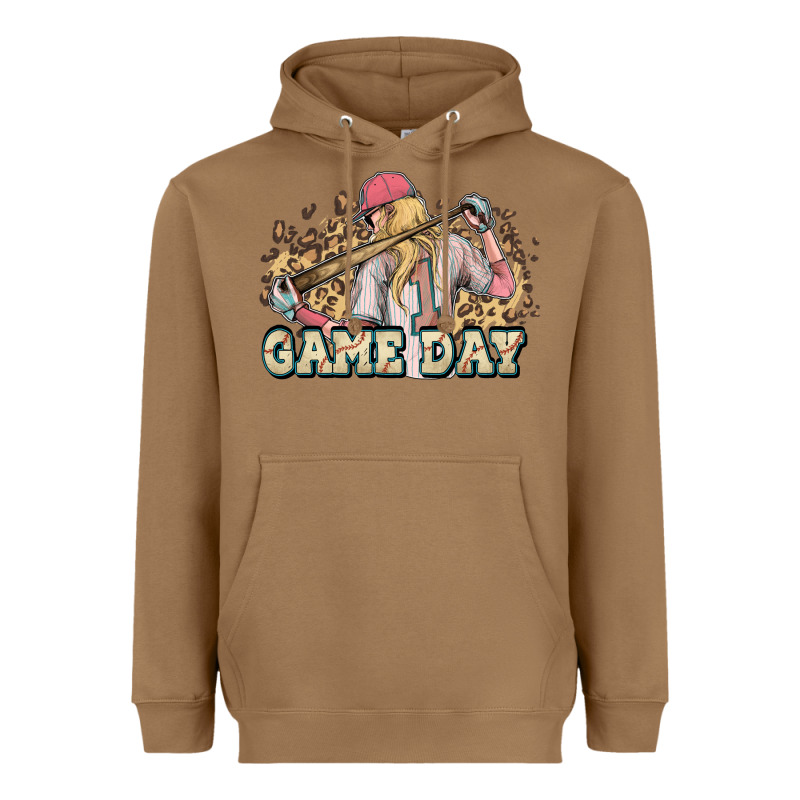 Game Day Baseball Leopard Heavyweight Hoodie by HowdyJamesFarm | Teevron